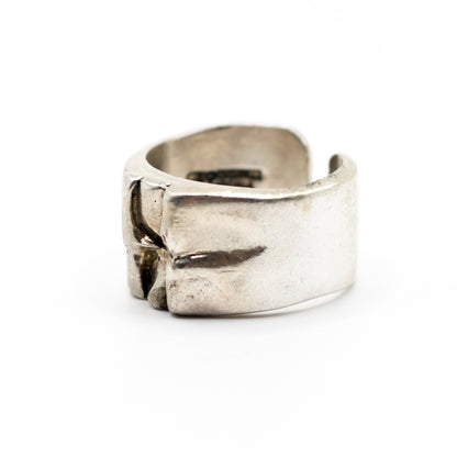 Lapponia Vintage Silver Statement Ring By Björn Weckström