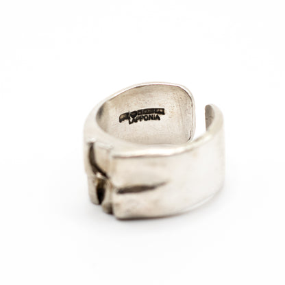 Lapponia Vintage Silver Statement Ring By Björn Weckström