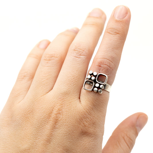 Jorma Laine Vintage Finnish Silver Modernist Ring