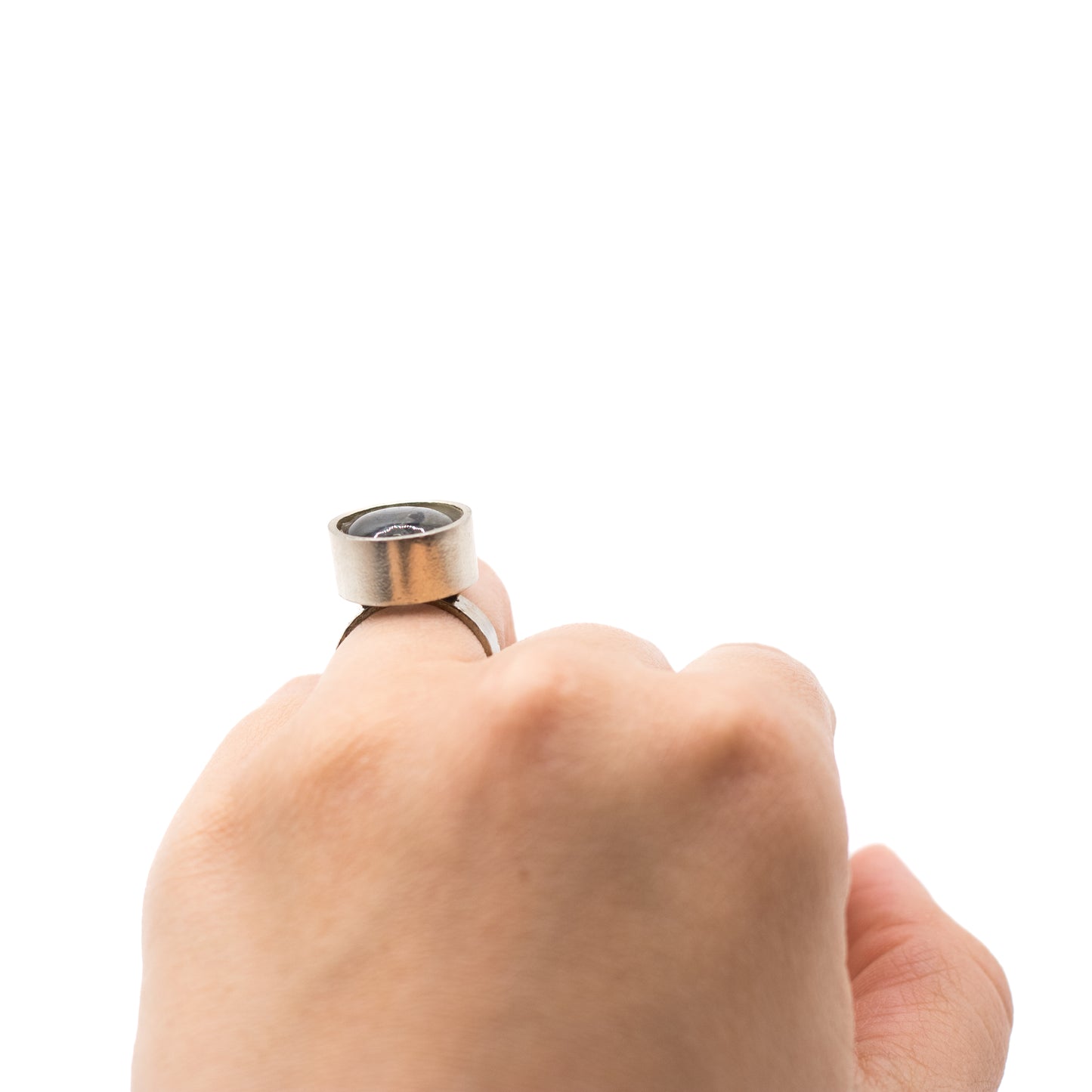 Niels Erik From Vintage Modernist Labradorite Silver Ring