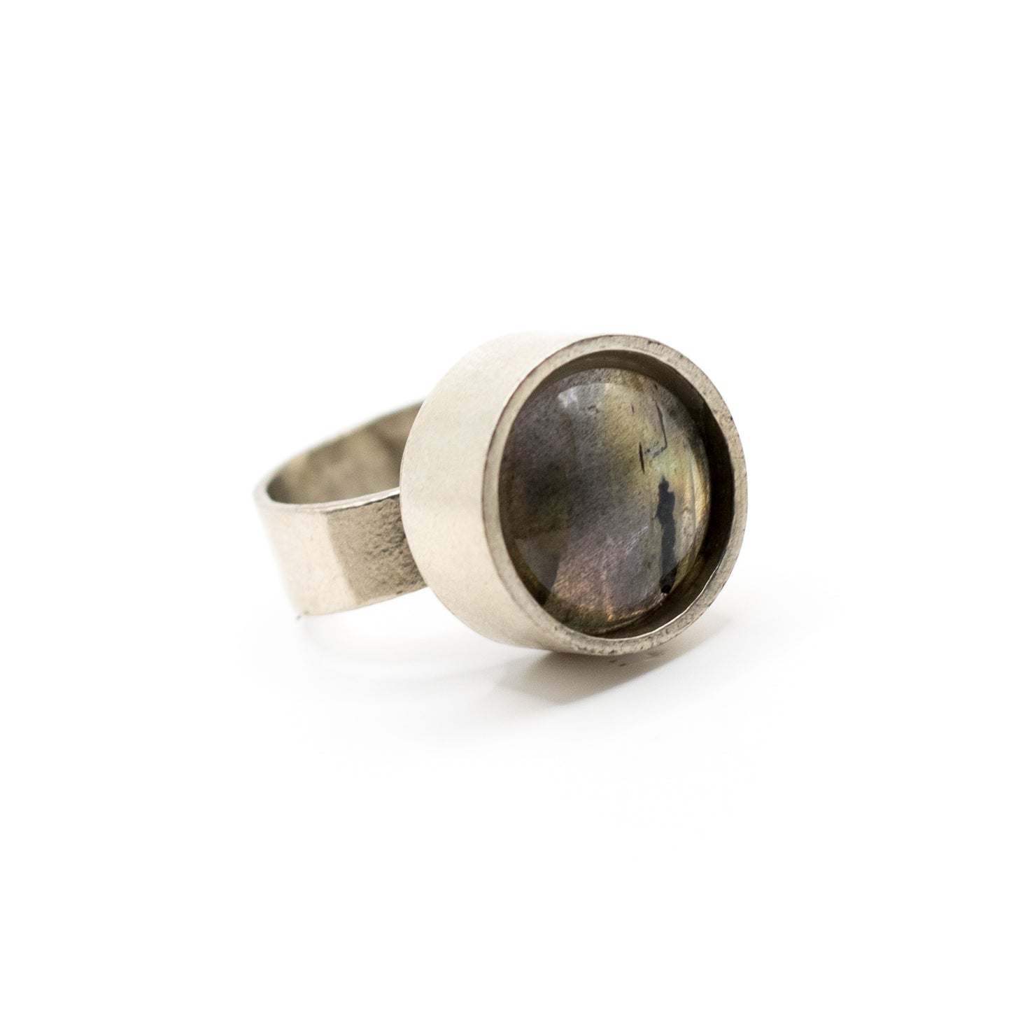 Niels Erik From Vintage Modernist Labradorite Silver Ring