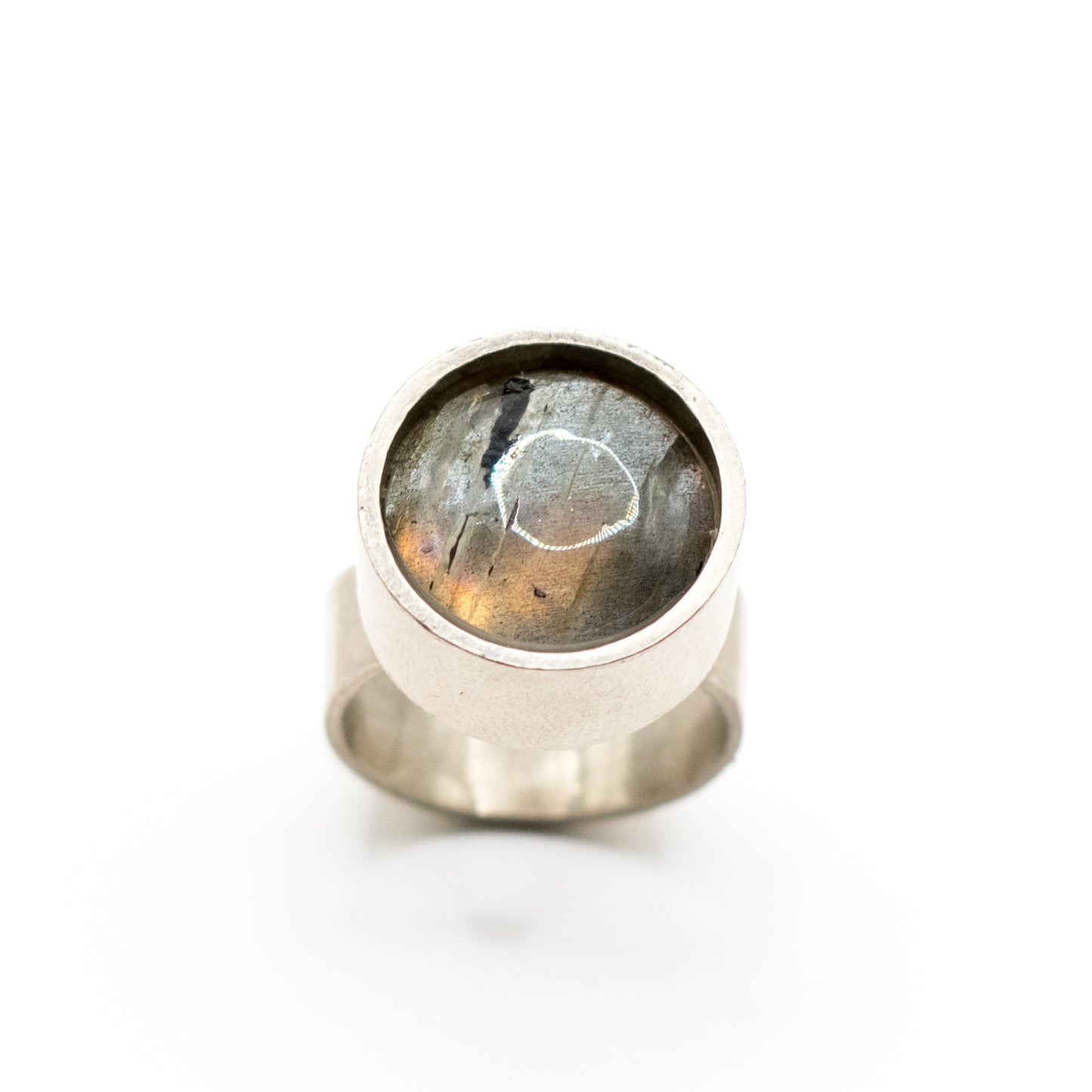 Niels Erik From Vintage Modernist Labradorite Silver Ring