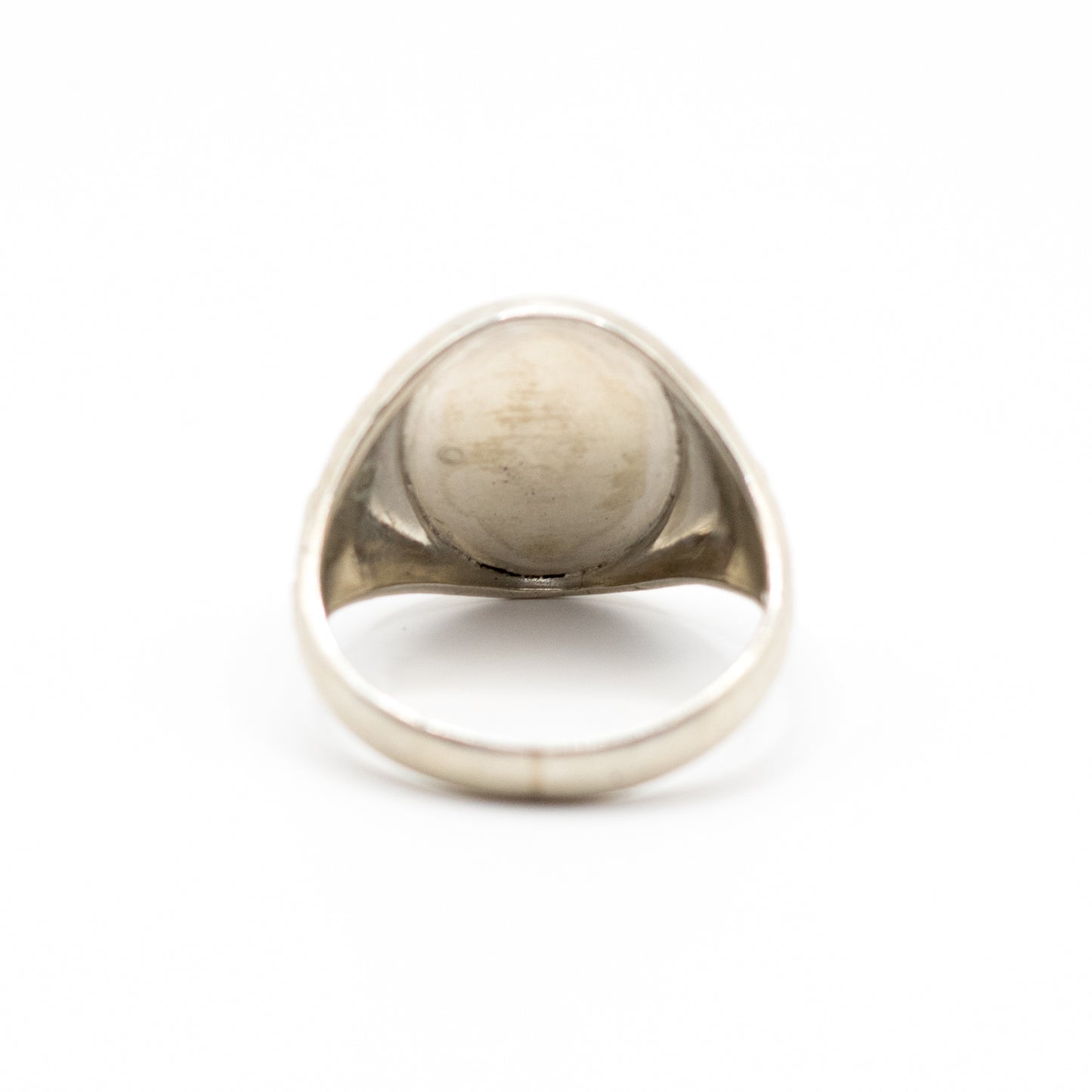 Men’s Vintage Signet Ring With Oval Engravable Plate