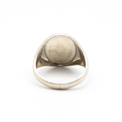 Men’s Vintage Signet Ring With Oval Engravable Plate