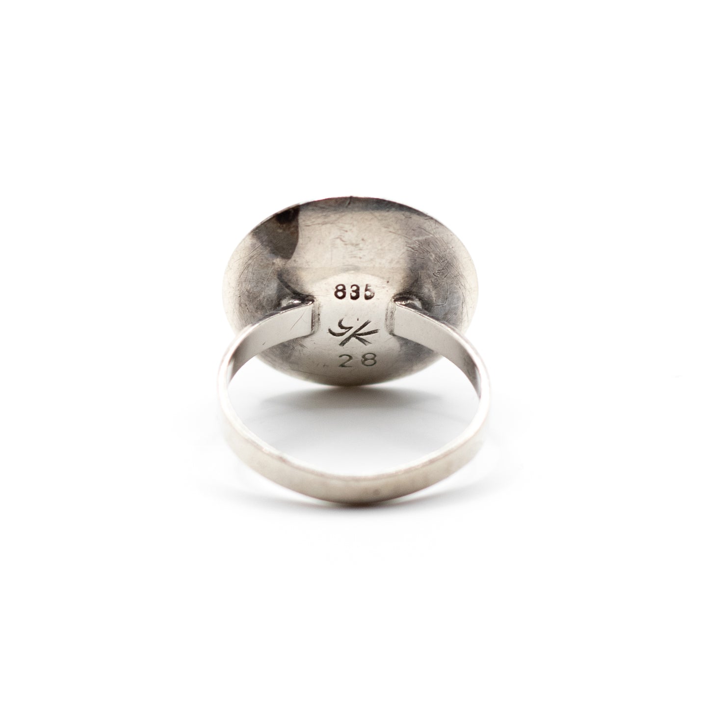 Rose Quartz Vintage Modernist Silver Ring By Georg Kramer