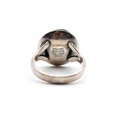 Rose Quartz Vintage Sterling Silver Ring By Niels Erik From