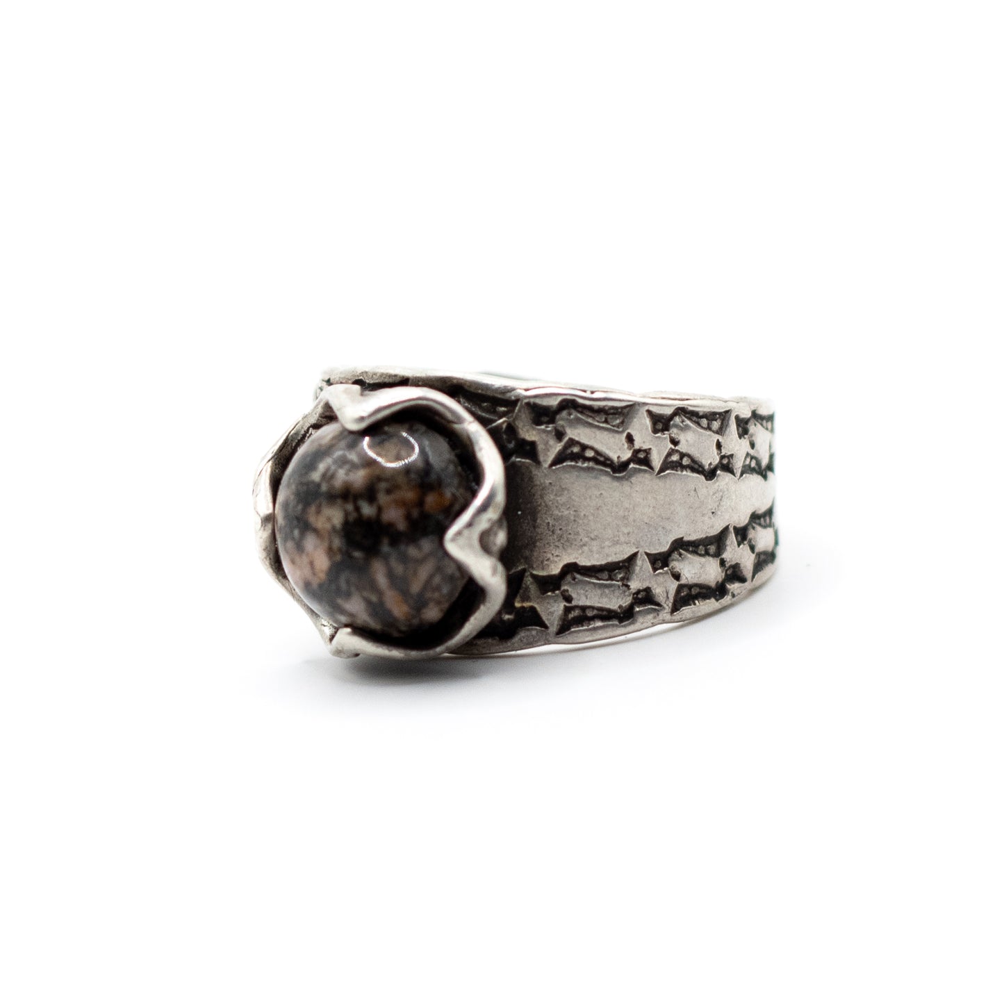 Helmut Von Kleist Vintage Brutalist Silver Rodonite Ring