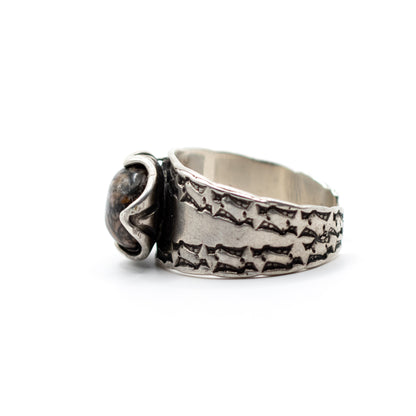 Helmut Von Kleist Vintage Brutalist Silver Rodonite Ring
