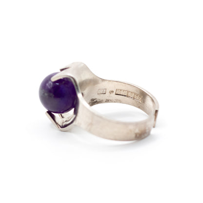 Kultaseppa Salovaara Vintage Sterling Silver Amethyst Ring