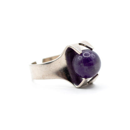 Kultaseppa Salovaara Vintage Sterling Silver Amethyst Ring