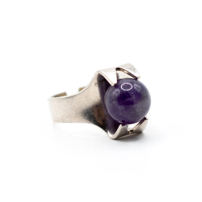 Kultaseppa Salovaara Vintage Sterling Silver Amethyst Ring