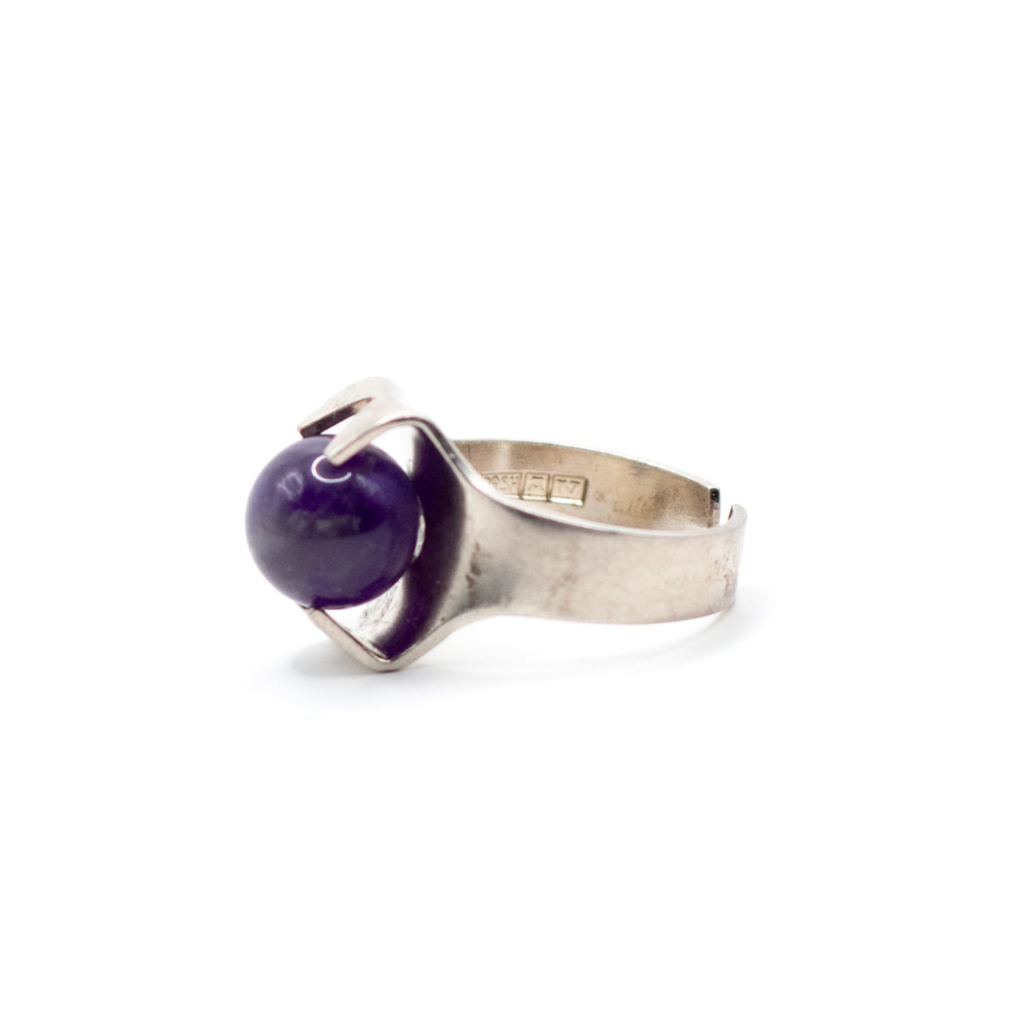 Kultaseppa Salovaara Vintage Sterling Silver Amethyst Ring
