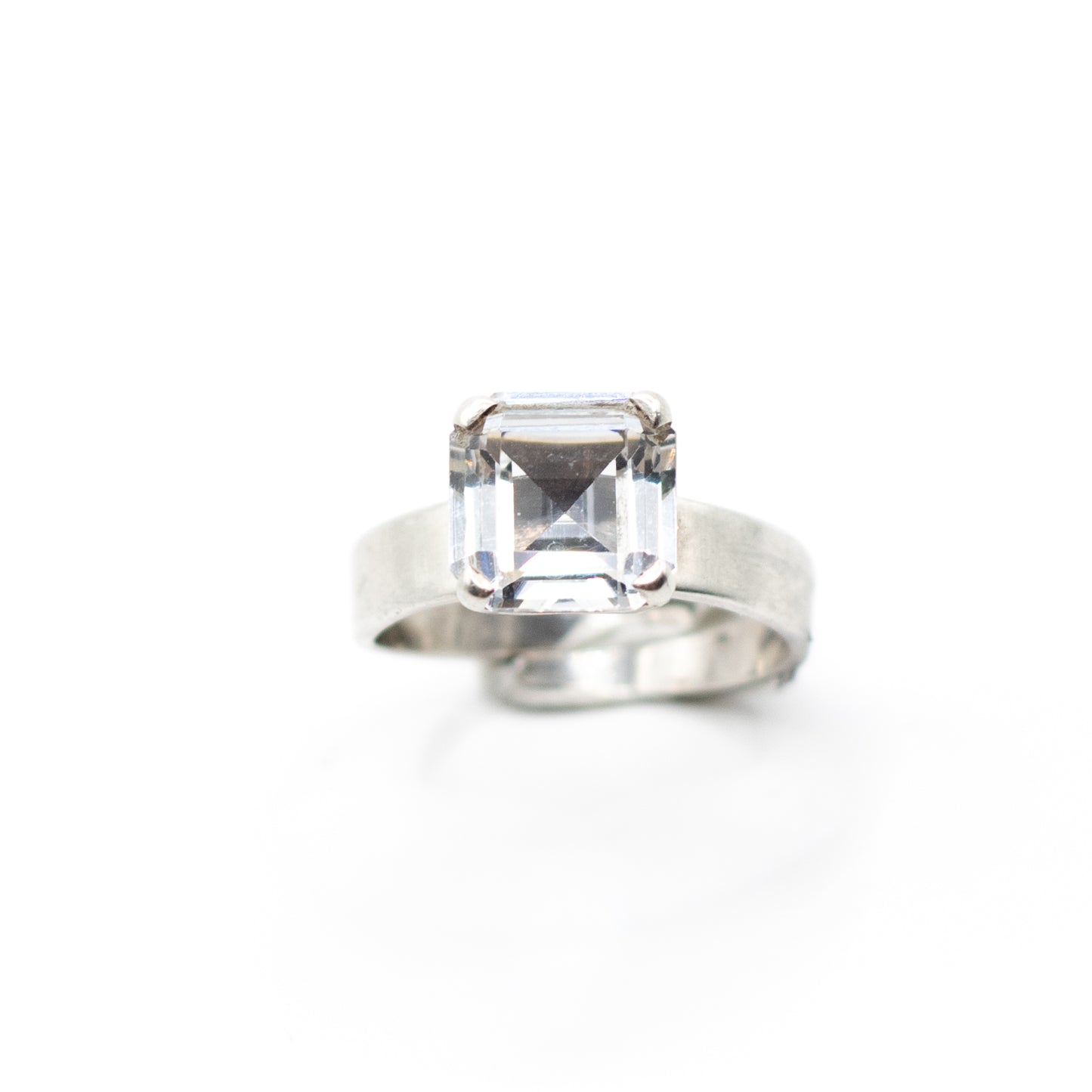 Bengt Hallberg Vintage Sterling Silver Rock Crystal Ring