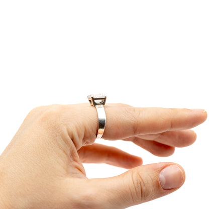Bengt Hallberg Vintage Sterling Silver Rock Crystal Ring