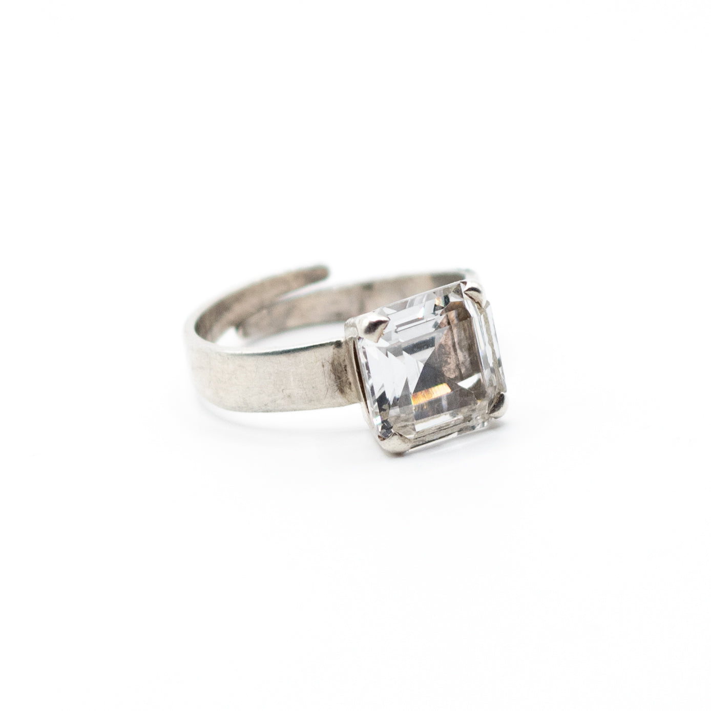 Bengt Hallberg Vintage Sterling Silver Rock Crystal Ring