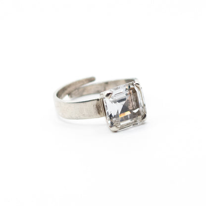 Bengt Hallberg Vintage Sterling Silver Rock Crystal Ring
