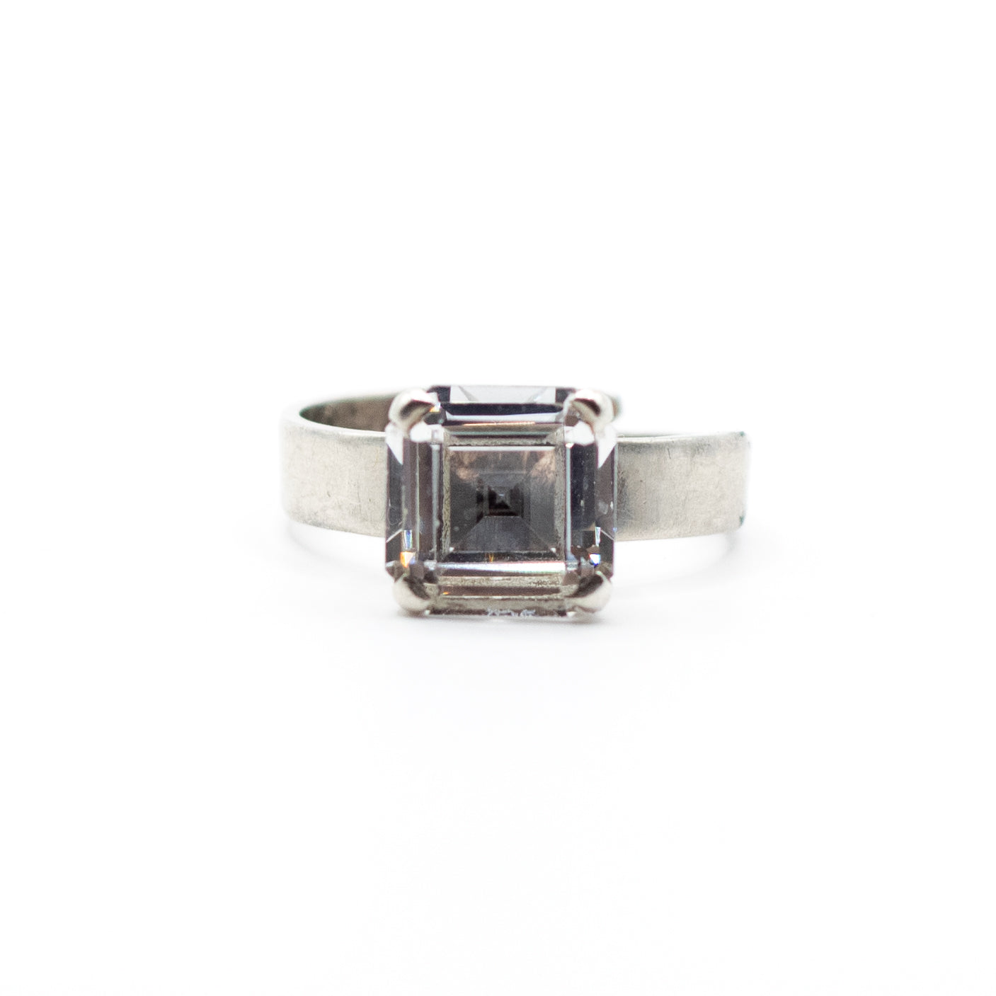Bengt Hallberg Vintage Sterling Silver Rock Crystal Ring