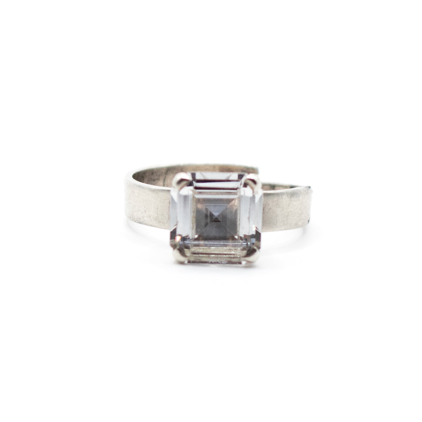 Bengt Hallberg Vintage Sterling Silver Rock Crystal Ring