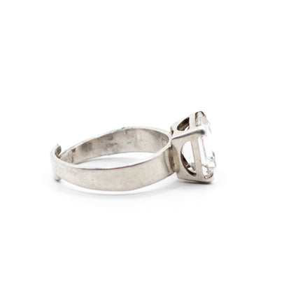 Bengt Hallberg Vintage Sterling Silver Rock Crystal Ring