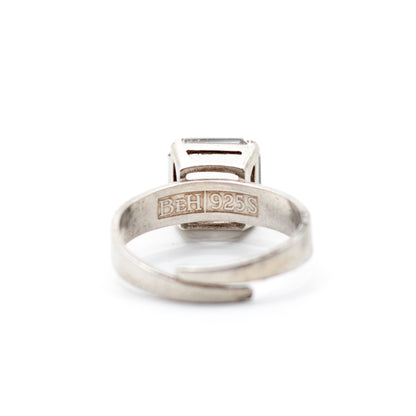 Bengt Hallberg Vintage Sterling Silver Rock Crystal Ring
