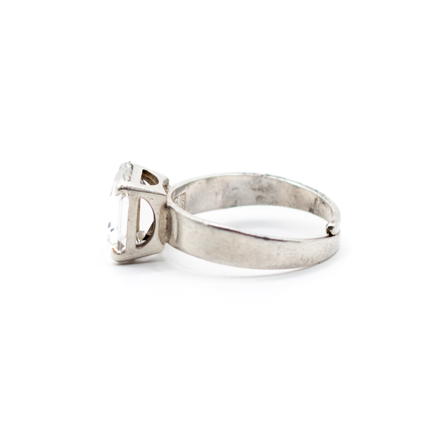 Bengt Hallberg Vintage Sterling Silver Rock Crystal Ring