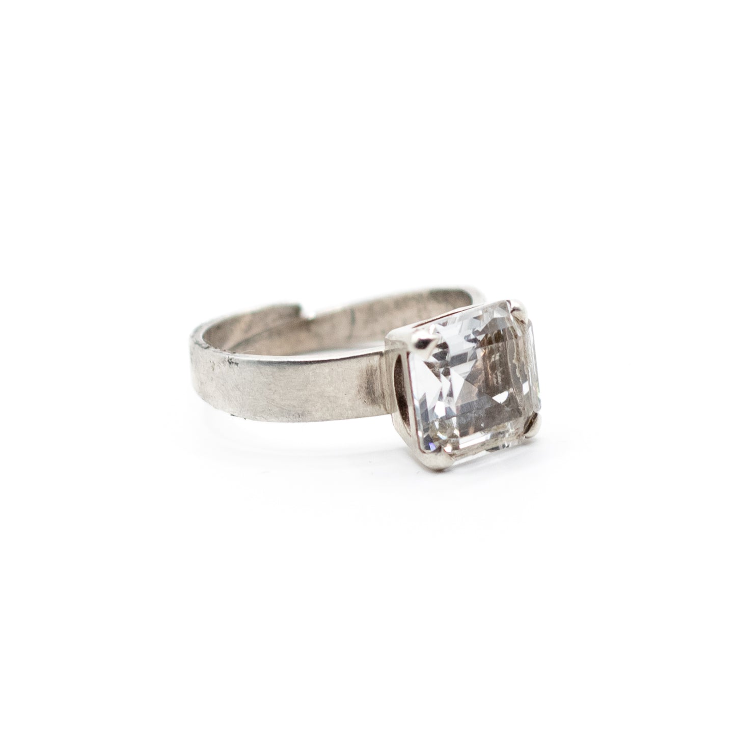 Bengt Hallberg Vintage Sterling Silver Rock Crystal Ring