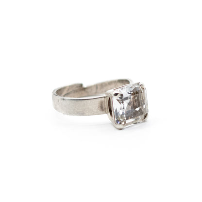 Bengt Hallberg Vintage Sterling Silver Rock Crystal Ring