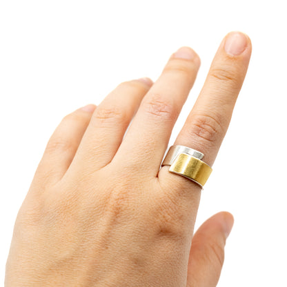 Vintage Sparks Ring aus Sterlingsilber und Gold