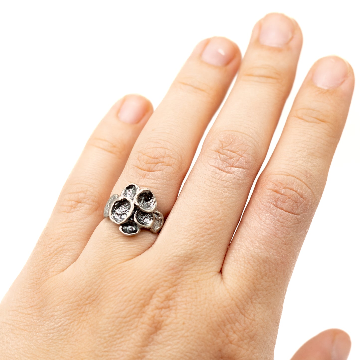 Salovaara Finnischer Silber Vintage Bio-Ring 1969