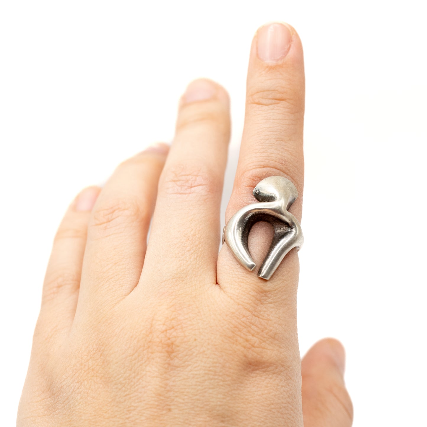 Matti J. Hyvärinen Sterling Silver Vintage Brutalist Ring