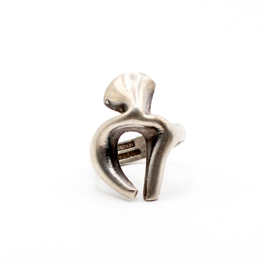 Matti J. Hyvärinen Sterling Silver Vintage Brutalist Ring