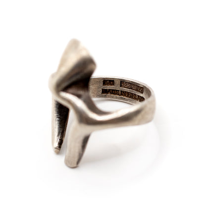 Matti J. Hyvärinen Sterling Silver Vintage Brutalist Ring