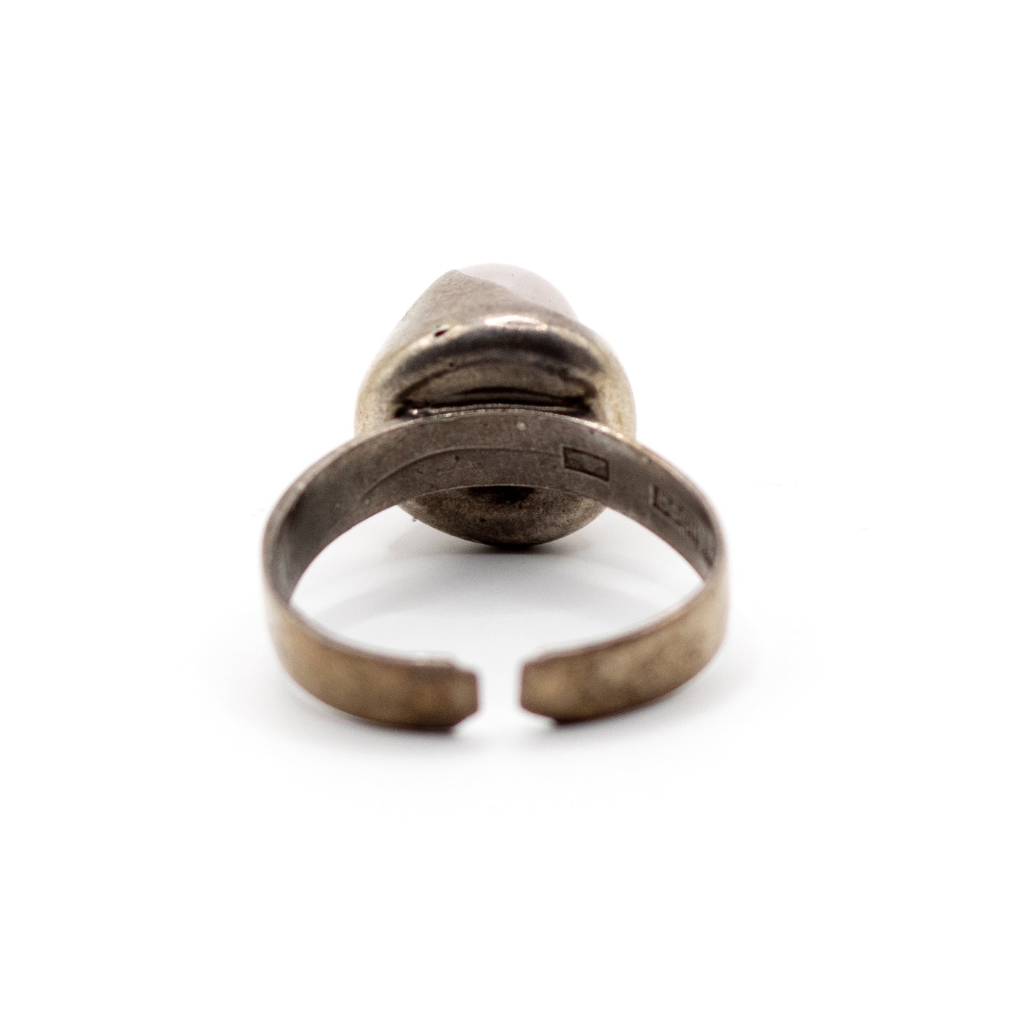 Kupittaan Kulta Rosenquarz Silber Vintage Modernist Ring