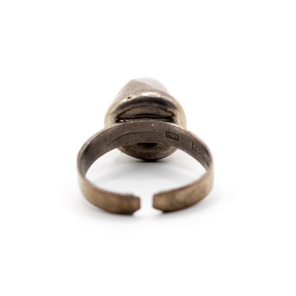 Kupittaan Kulta Rosenquarz Silber Vintage Modernist Ring