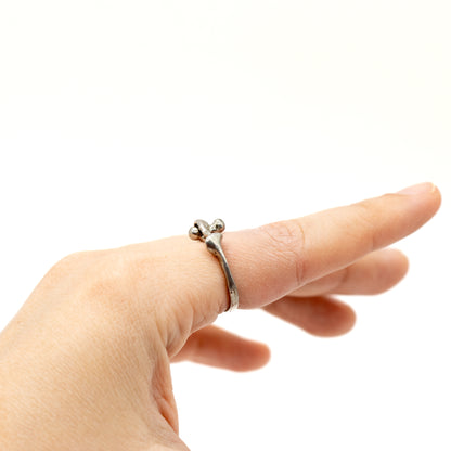 Monika & Burkhard OLY Vintage Brutalist Minimalist Silver Ring