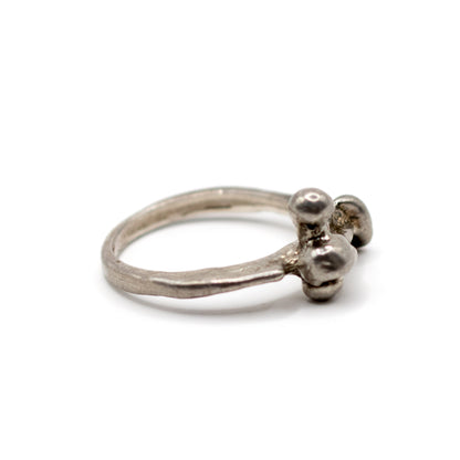 Monika & Burkhard OLY Vintage Brutalist Minimalist Silver Ring