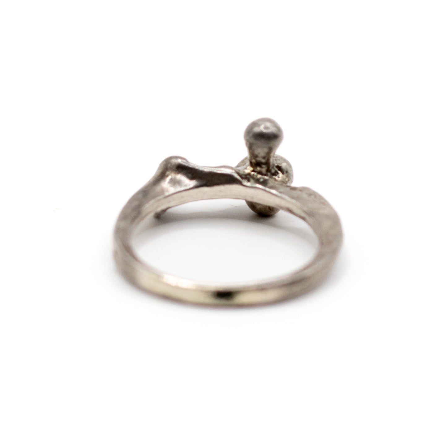 Monika & Burkhard OLY Vintage Brutalist Minimalist Silver Ring