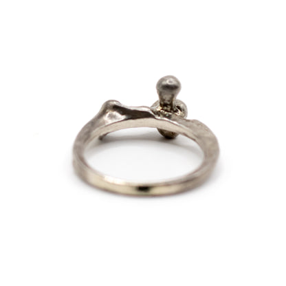 Monika & Burkhard OLY Vintage Brutalist Minimalist Silver Ring