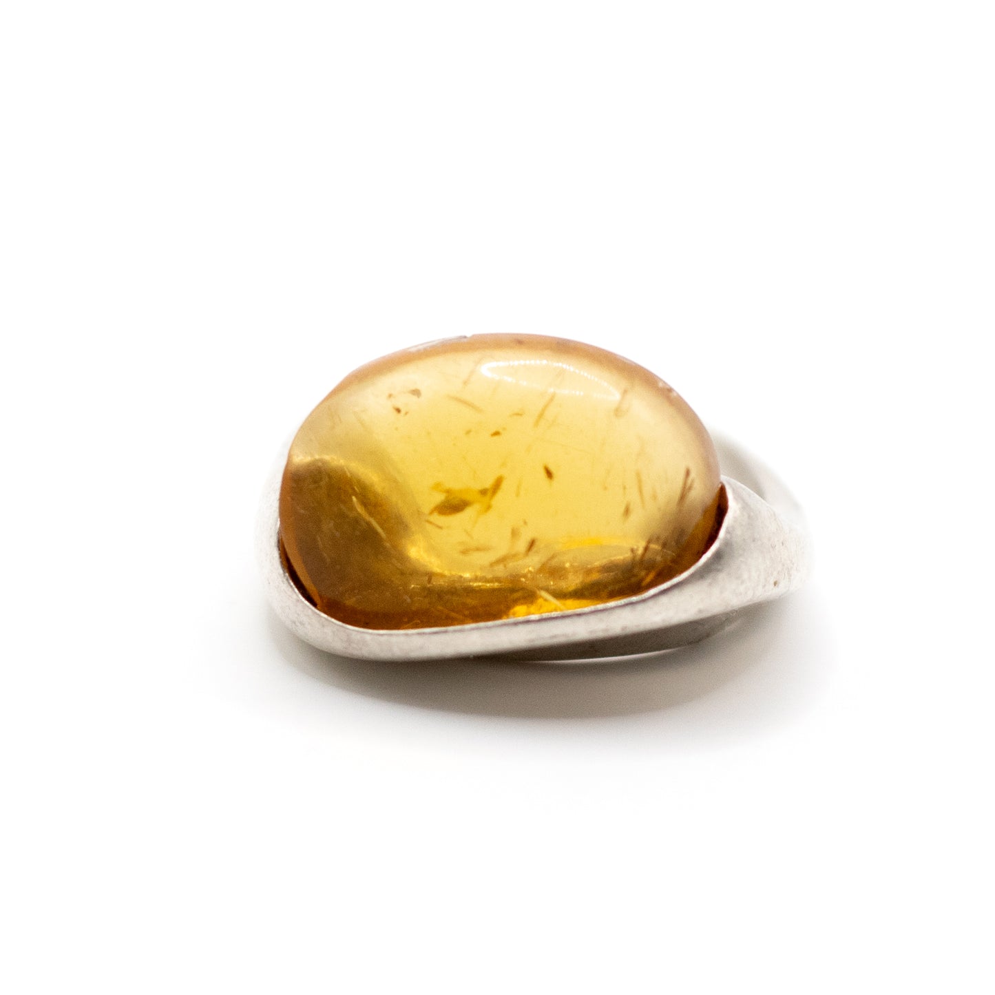 Lapponia Vintage Sterling Silver Amber Ring By Poul Havgaard