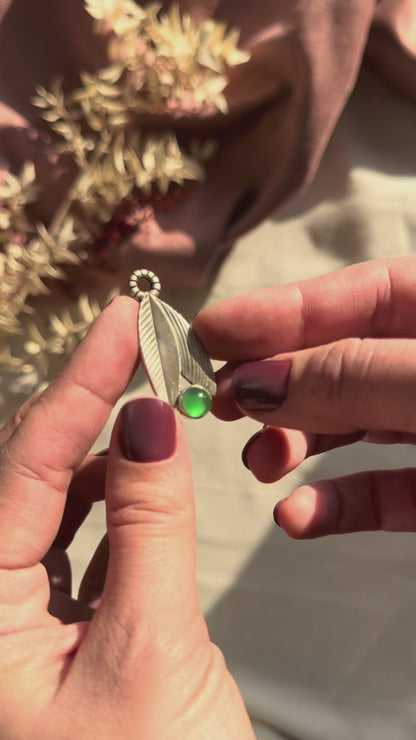 Original Fahrner Vintage Chrysoprase Silver Pendant
