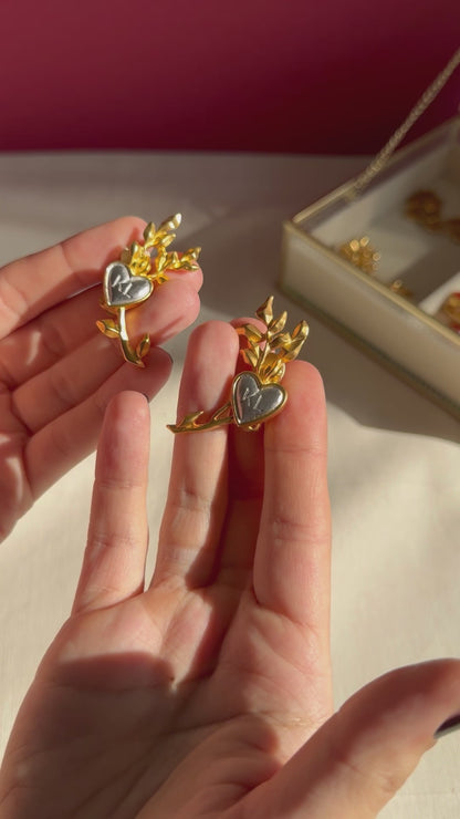 Karl Lagerfeld Vintage Logo Hearts Clip-on-Ohrringe