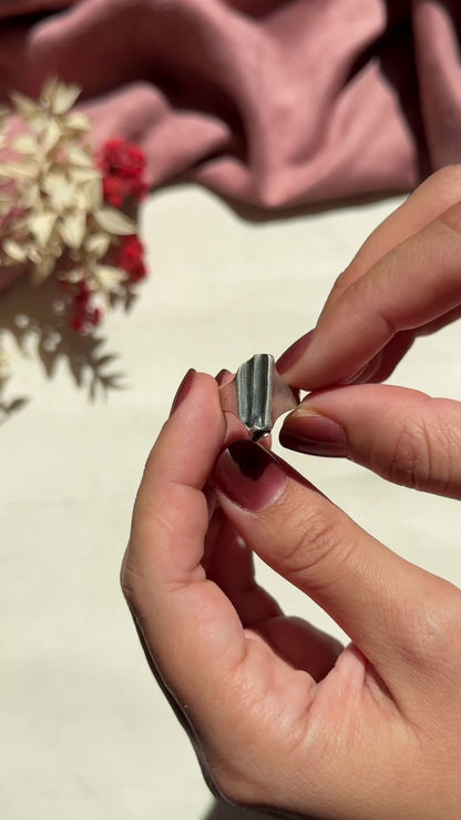 Bague vintage en argent sterling Lapponia Ming par Björn Weckström