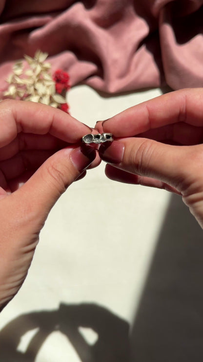 Monika & Burkhard OLY Silver Vintage Stackable Ring