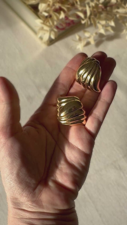 Christian Dior Deutschland Vintage Große Muschel Ohrclips