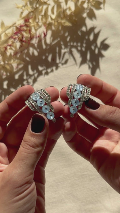 Crown Trifari Art Deco Fur Clips Pair by Alfred Philippe