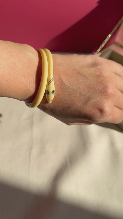 Celluloid Snake Bangle from 1920s Art Deco Era