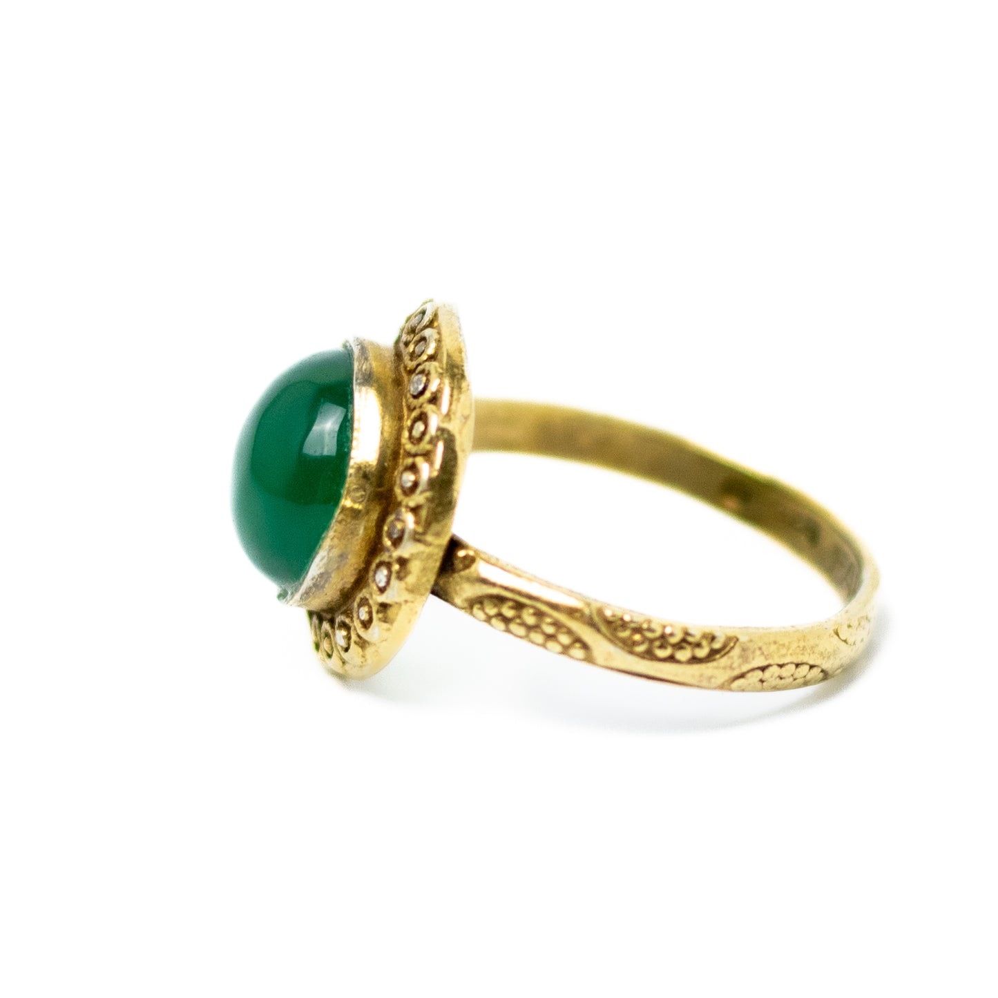 Theodor Fahrner Art Deco Silver Ring with Chrysoprase