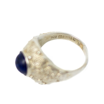 Theodor Fahrner Art Deco Silver Ring with Sodalite