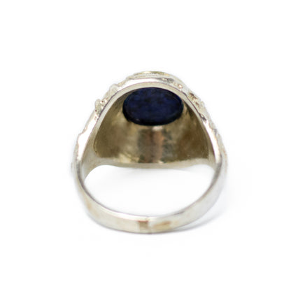 Theodor Fahrner Art Deco Silver Ring with Sodalite