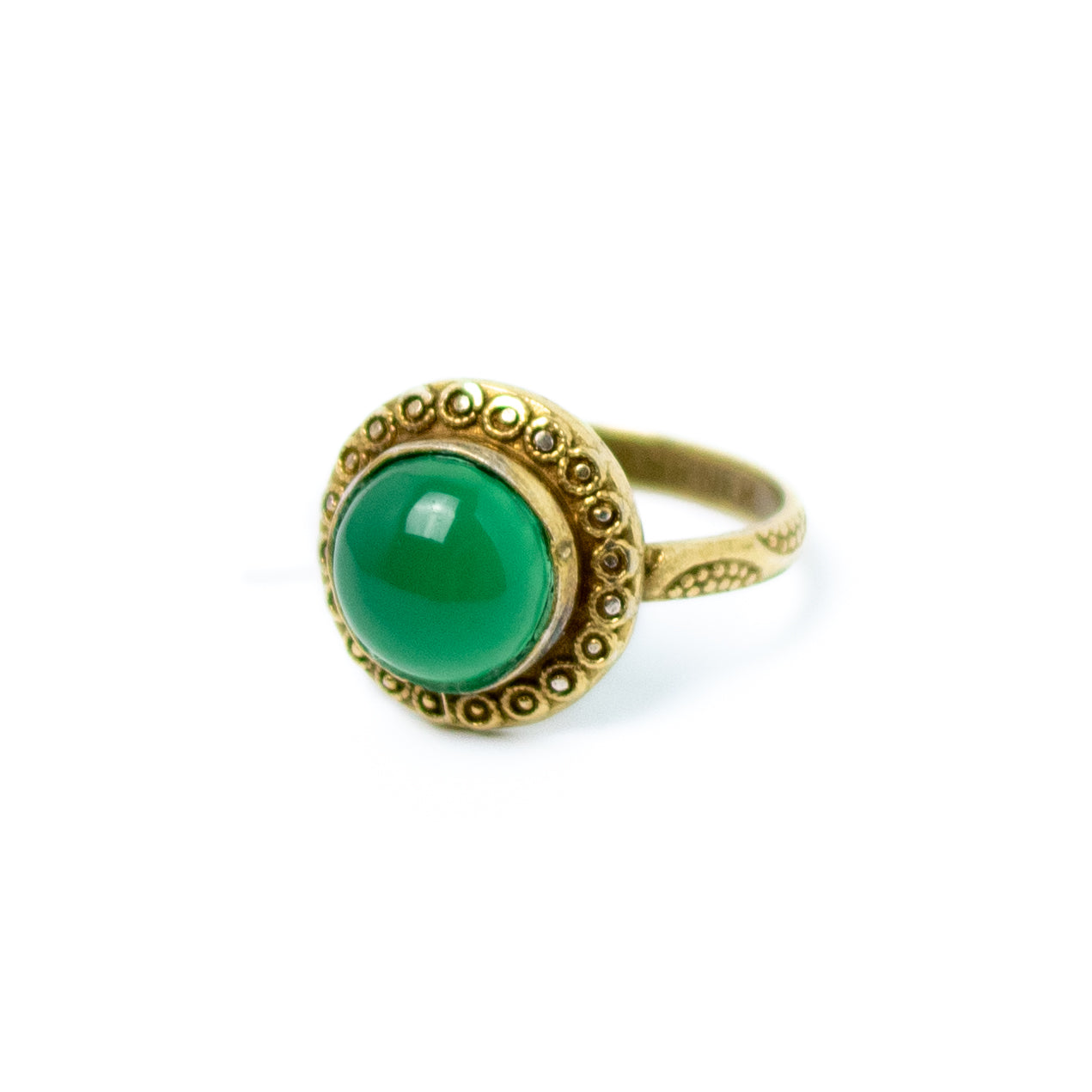 Theodor Fahrner Art Deco Silver Ring with Chrysoprase